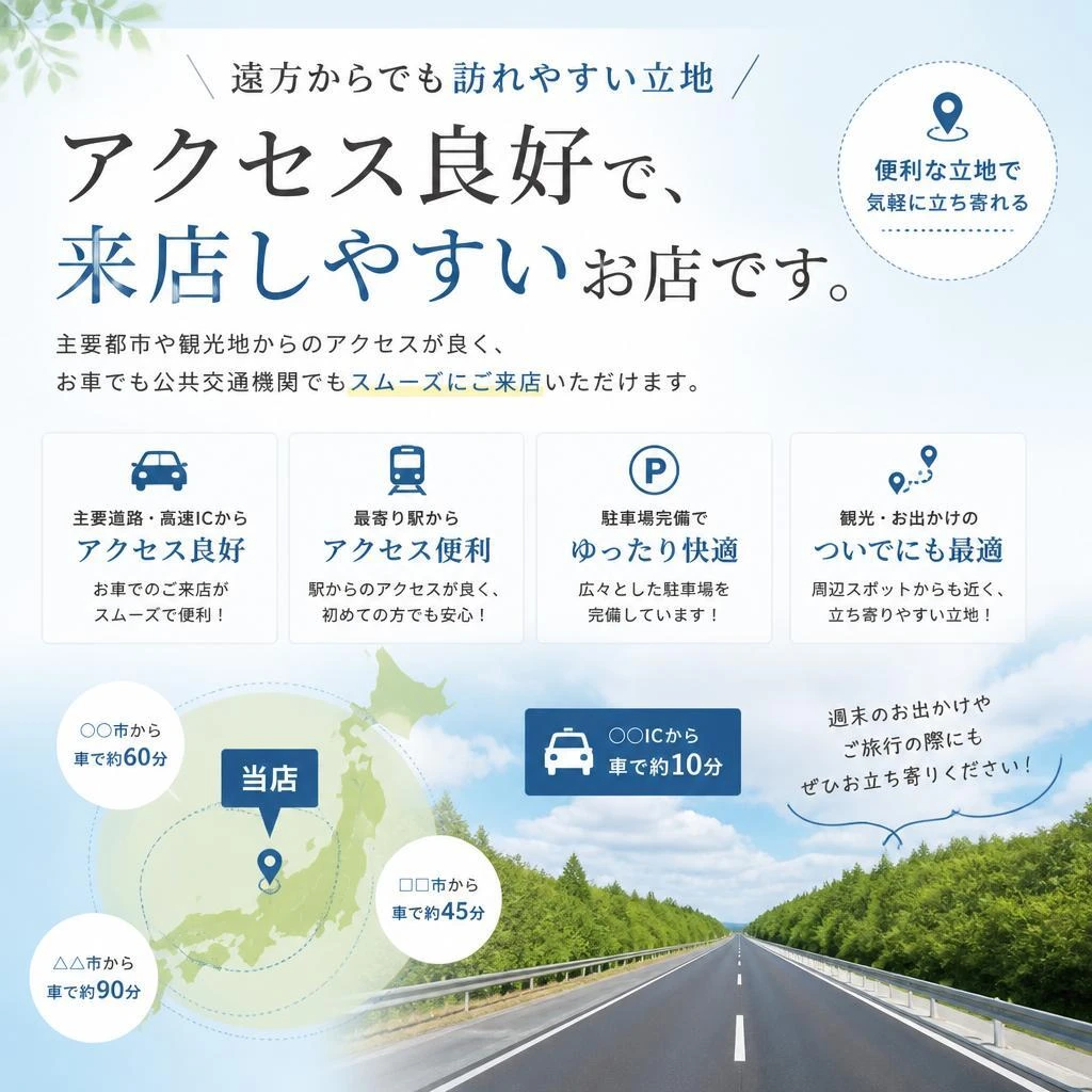 関東各所からのアクセス