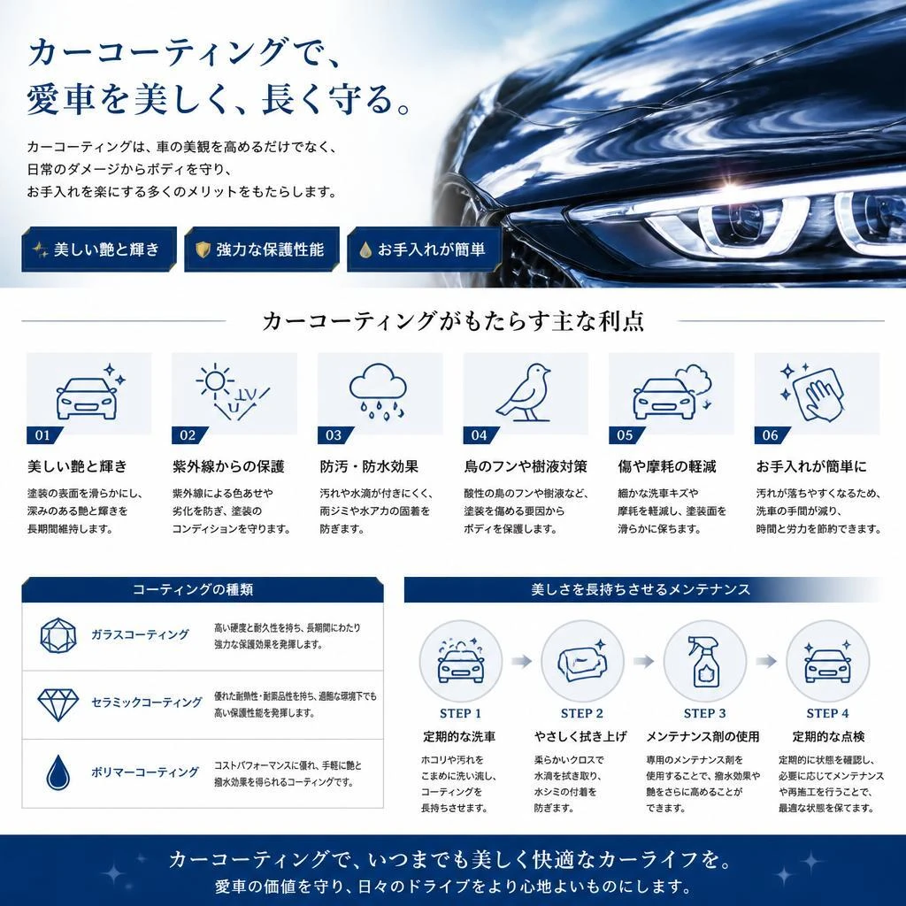カーコーティングの効果とは？