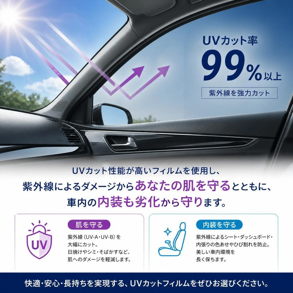 2. 紫外線からあなたと愛車を守る