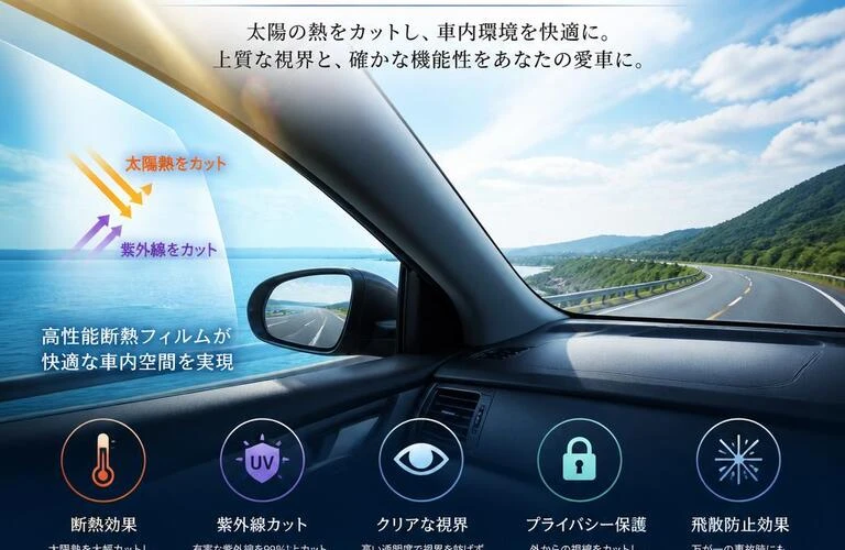 快適なドライブを叶える、断熱フィルムの真髄