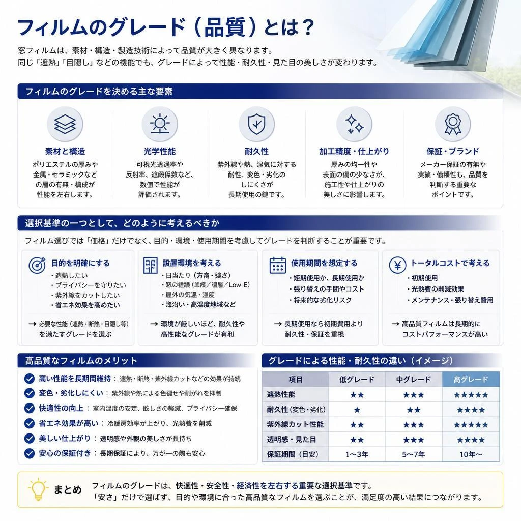 5. フィルムグレードの重要性