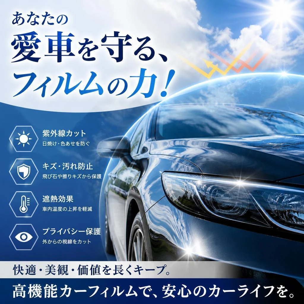 あなたの愛車を守る、フィルムの力！