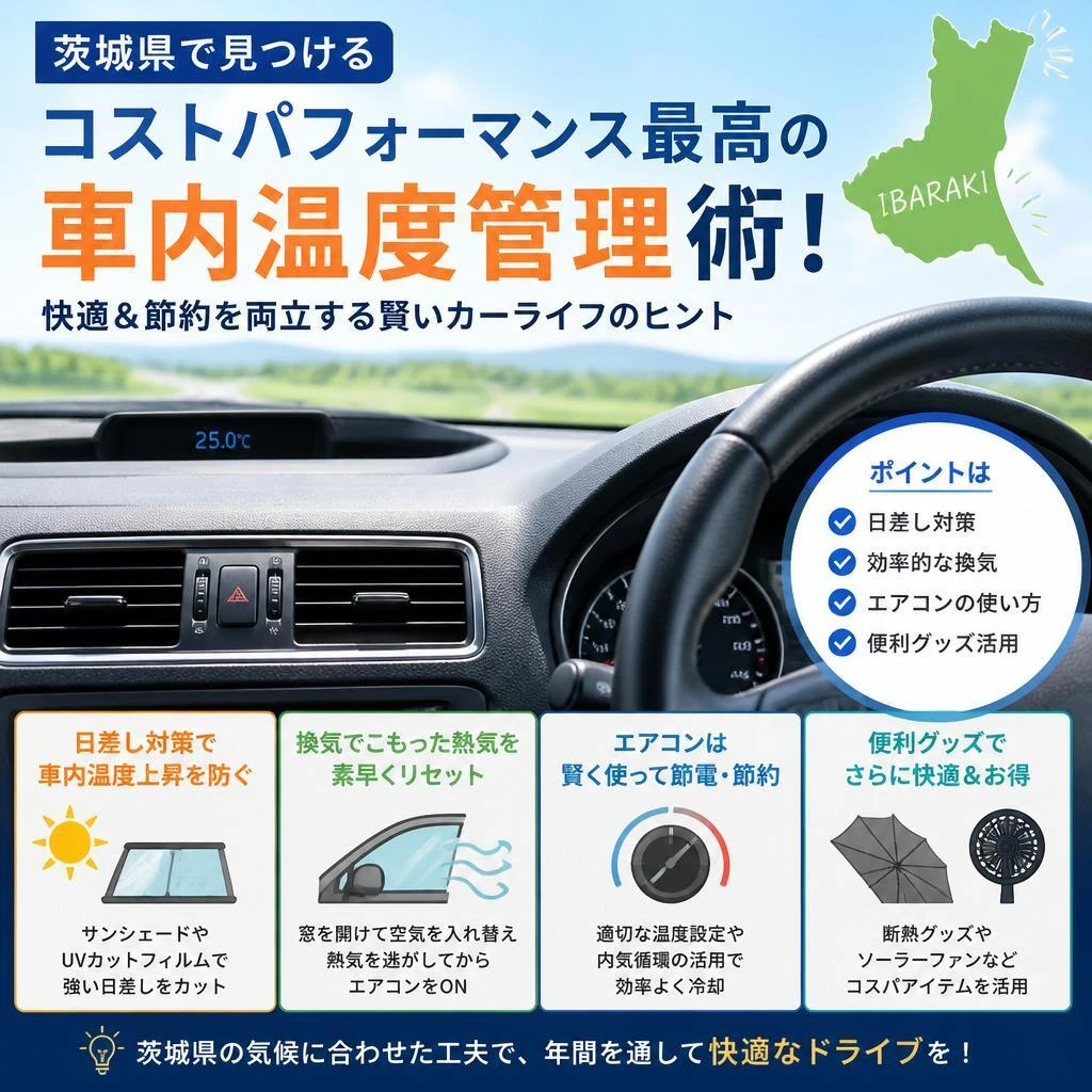 茨城県で見つけるコストパフォーマンス最高の車内温度管理術！