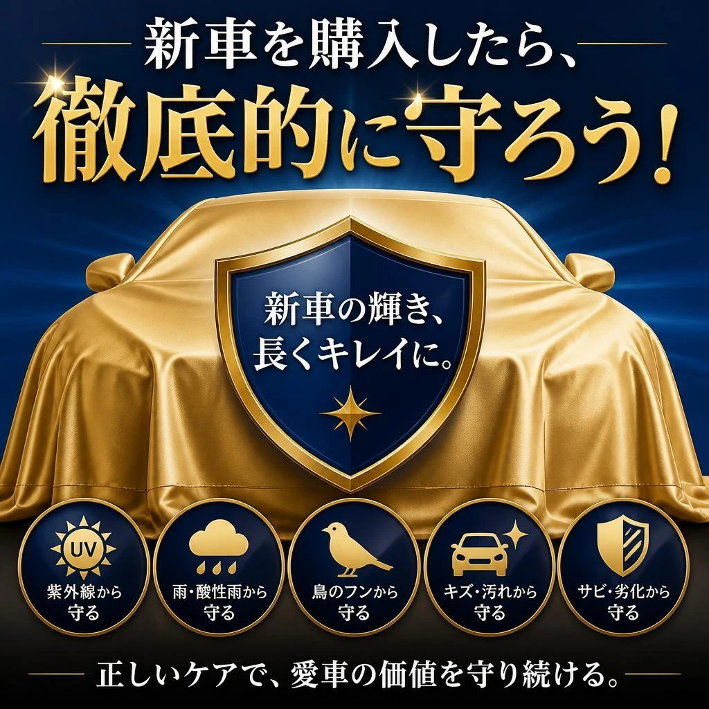 新車を購入したら、徹底的に守ろう！