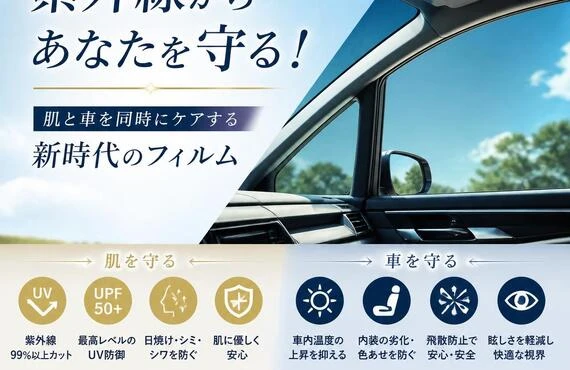 紫外線からあなたを守る！肌と車を同時にケアする新時代のフィルム
